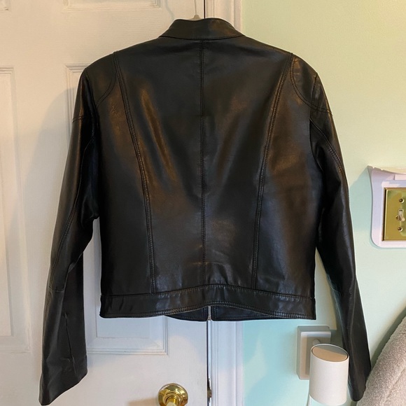 Danier black leather coat size small - Picture 2 of 6